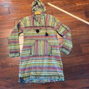 Nepal Jaxli Green and Red Sweatshirt Hoodie Tunic xl but more M size Unisex